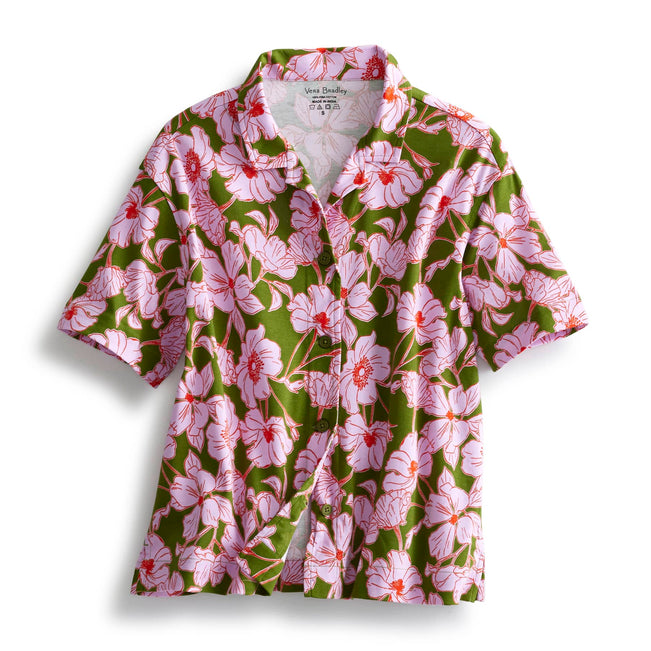 Button-Down Pajama Set - Scattered Anemones Purple / Small - Image 3