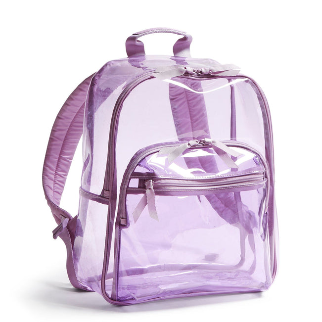 Clear Large Backpack-Purple Rhapsody-Image 1-Vera Bradley