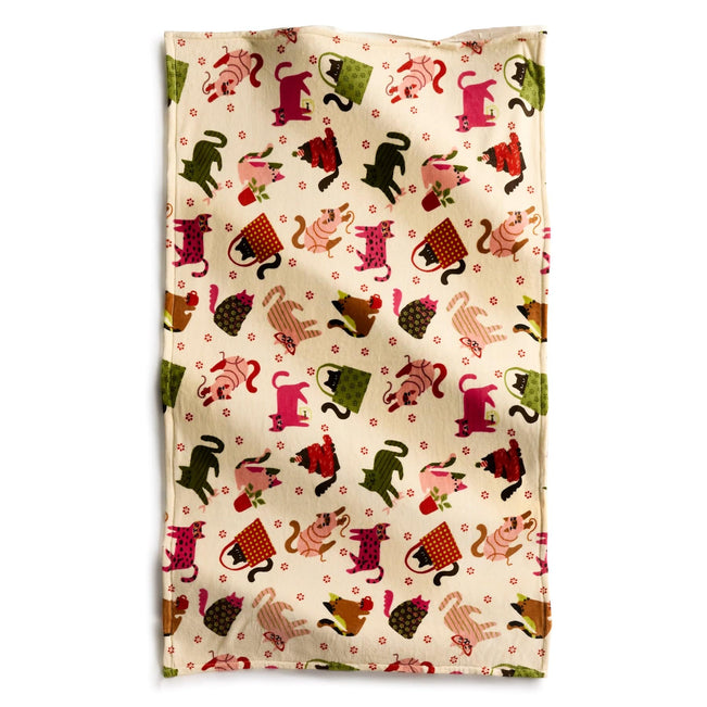 Outlet Essential Throw Blanket-Herding Cats Seedpearl-Image 1-Vera Bradley