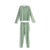 Outlet Henley Pajama Set-Venetian Wreath Grayed Jade-Image 1-Vera Bradley