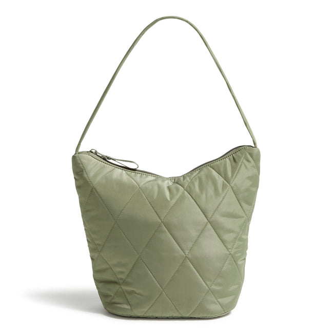 Outlet Slouchy Bucket Shoulder Bag-Deep Lichen Green-Image 1-Vera Bradley