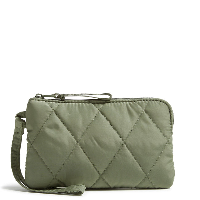 Outlet Essential Zip Wristlet-Deep Lichen Green-Image 1-Vera Bradley
