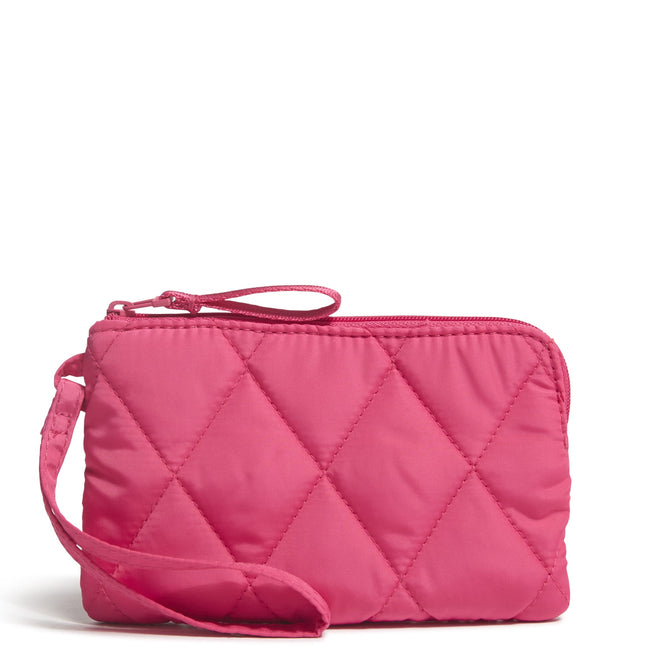 Outlet Essential Zip Wristlet-Peacock Pink-Image 1-Vera Bradley
