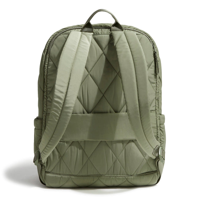 backpack leather outlet Vera Bradley Outlet Essential Large Backpack in Deep Lichen Green