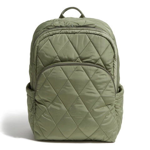 biggest vera laptop backpack Vera Bradley Outlet Essential Large Backpack in Deep Lichen Green