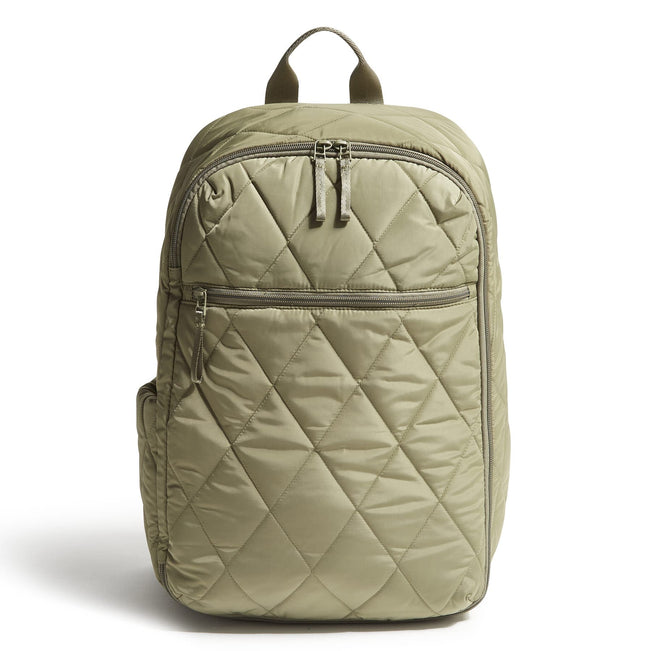 Outlet Lay Flat Travel Backpack-Deep Lichen Green-Image 1-Vera Bradley