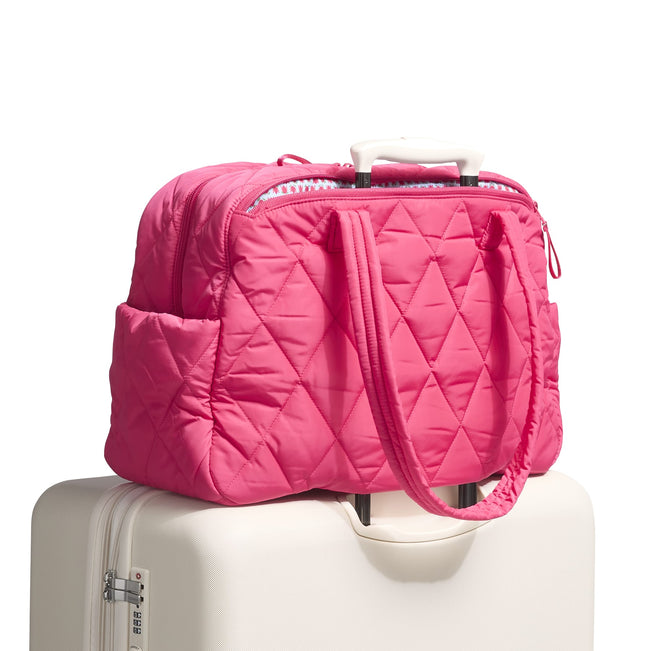Outlet Weekender Travel Bag-Peacock Pink-Image 3-Vera Bradley