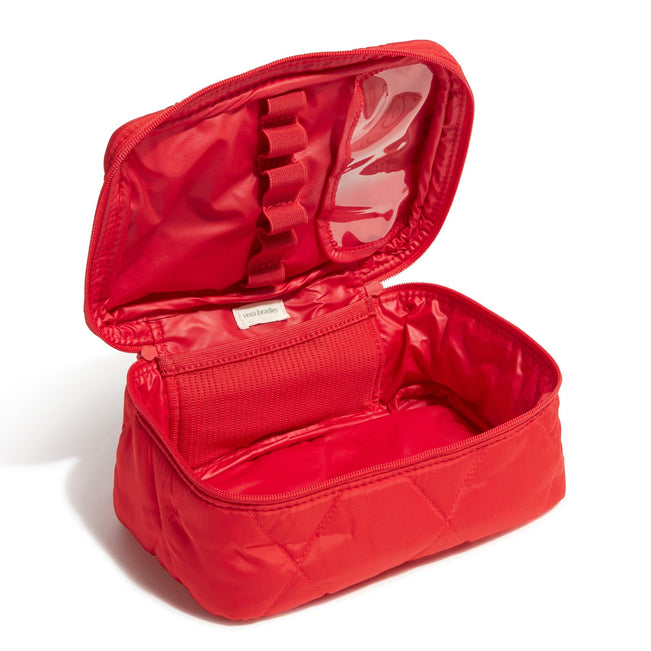Outlet Essential Brush Up Cosmetic Case-Goji Berry Red-Image 2-Vera Bradley