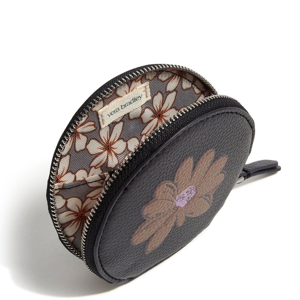 Outlet Essential Round Zip Pouch - Faux Leather | Vera Bradley