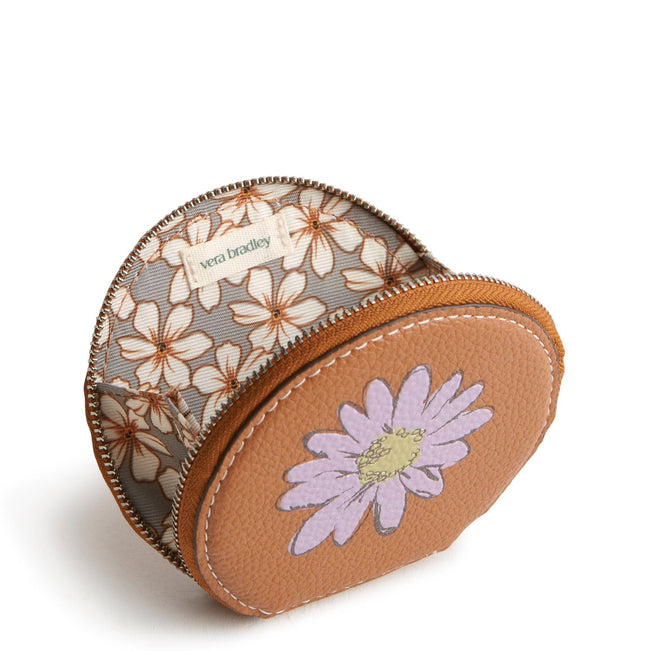 Essential Round Zip Pouch-Roasted Pecan-Image 2-Vera Bradley