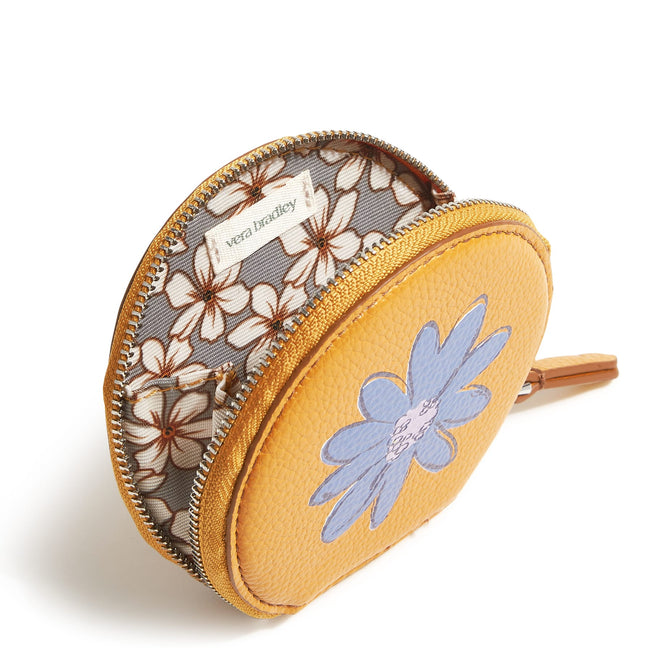 Outlet Essential Round Zip Pouch-Sunflower-Image 2-Vera Bradley