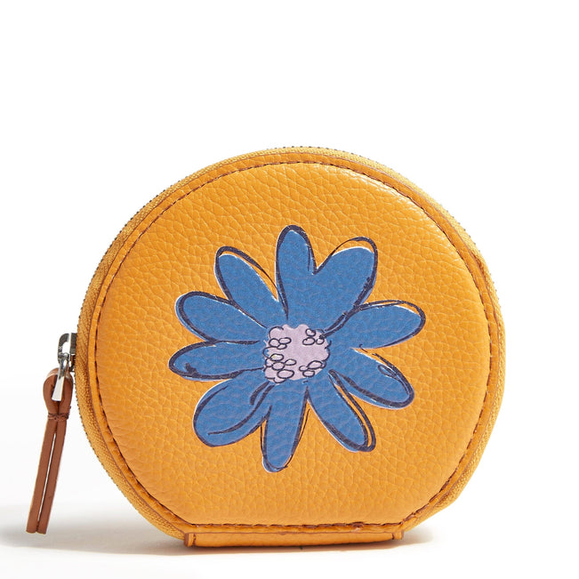 Outlet Essential Round Zip Pouch-Sunflower-Image 1-Vera Bradley