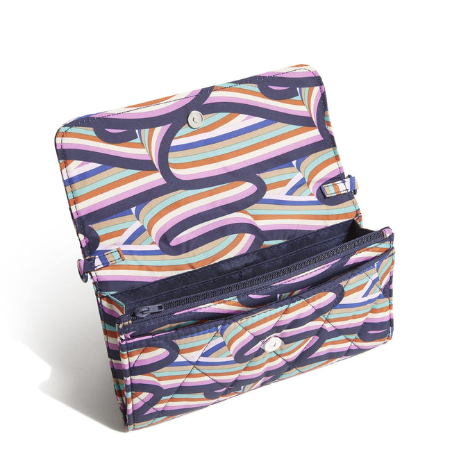 Outlet Wallet Crossbody-Retro Ribbons-Image 2-Vera Bradley