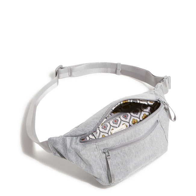 Outlet Large Belt Bag-Medium Heather Gray-Image 2-Vera Bradley