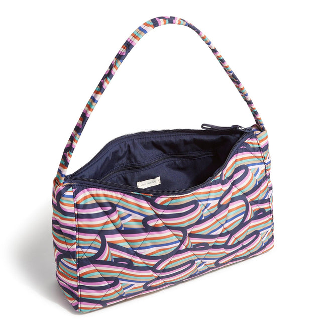 Outlet Slouchy Shoulder Bag-Retro Ribbons-Image 2-Vera Bradley