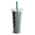 Outlet Acrylic Tumbler with Straw - Mistletoe Lattice - Image 1