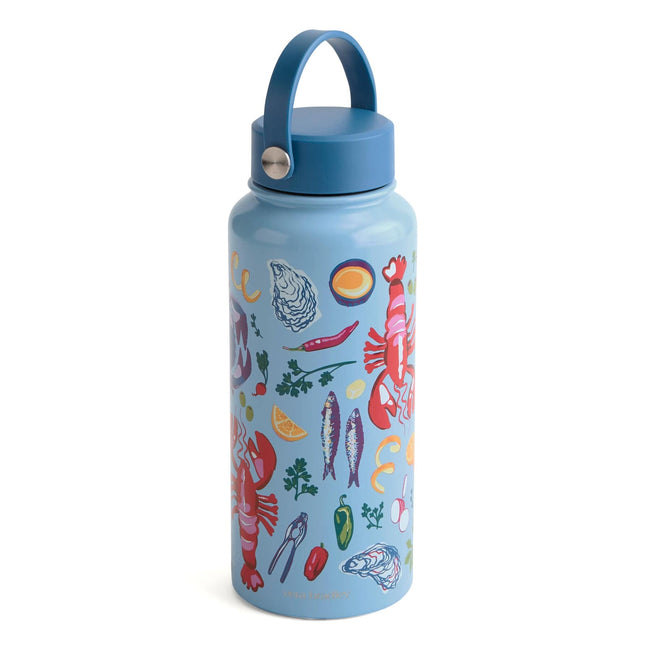 Outlet Stainless Steel XL Water Bottle-Seafood Boil-Image 1-Vera Bradley