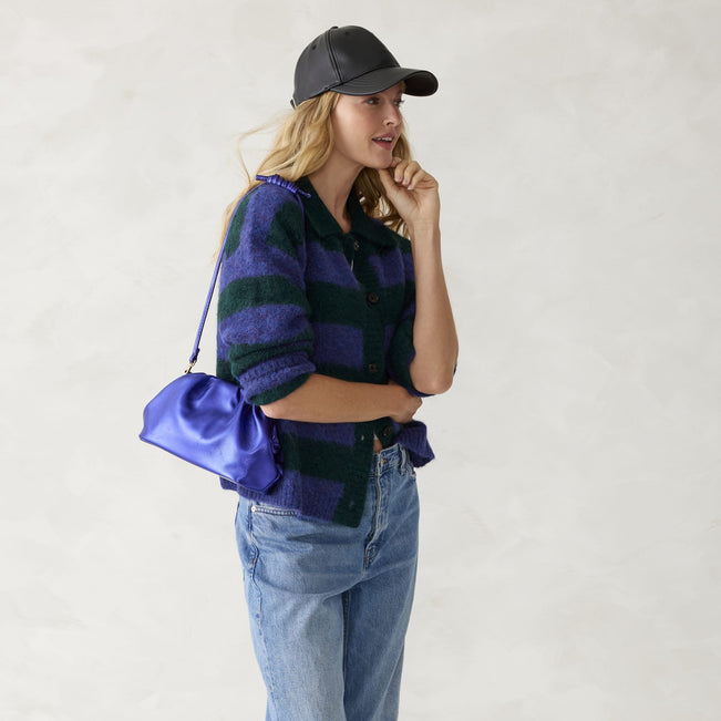 Taber Dumpling Bag-Purple Metallic-Image 2-Vera Bradley