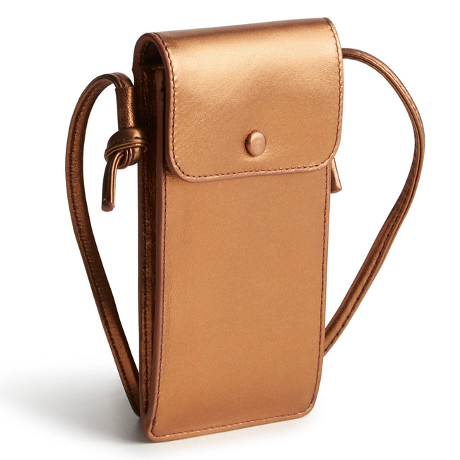 Phone Case Crossbody-Bronze Metallic-Image 1-Vera Bradley