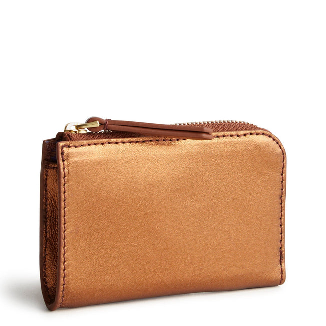 Zip Card Pouch-Bronze Metallic-Image 1-Vera Bradley