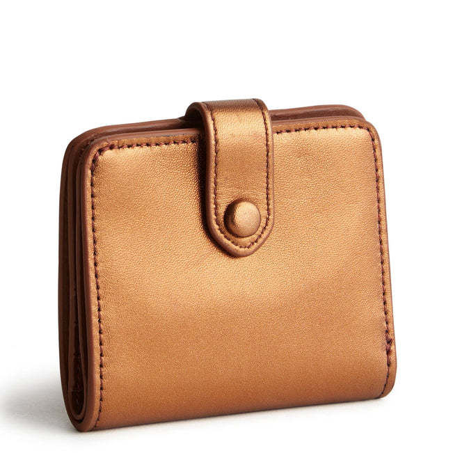 Small Tab Wallet-Bronze Metallic-Image 1-Vera Bradley