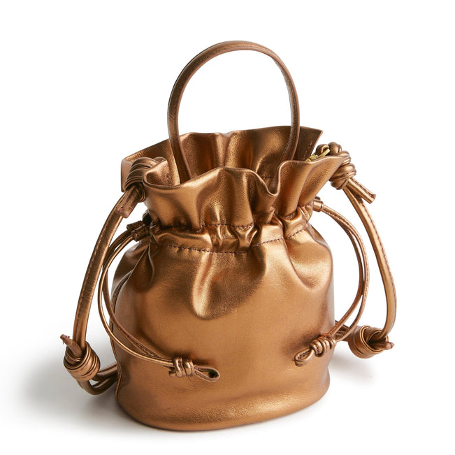 Tilden Drawstring Crossbody-Bronze Metallic-Image 1-Vera Bradley