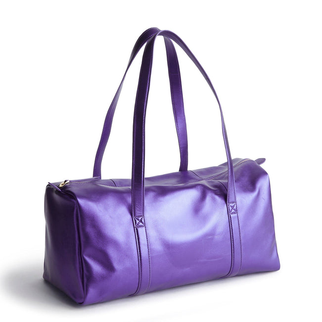 Small Original Duffel Bag-Purple Metallic-Image 1-Vera Bradley