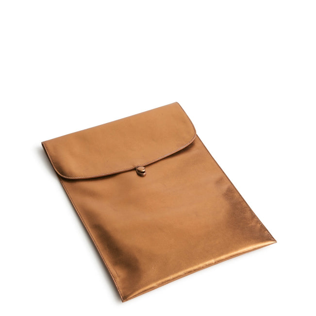 Large Envelope Tech Sleeve-Bronze Metallic-Image 1-Vera Bradley