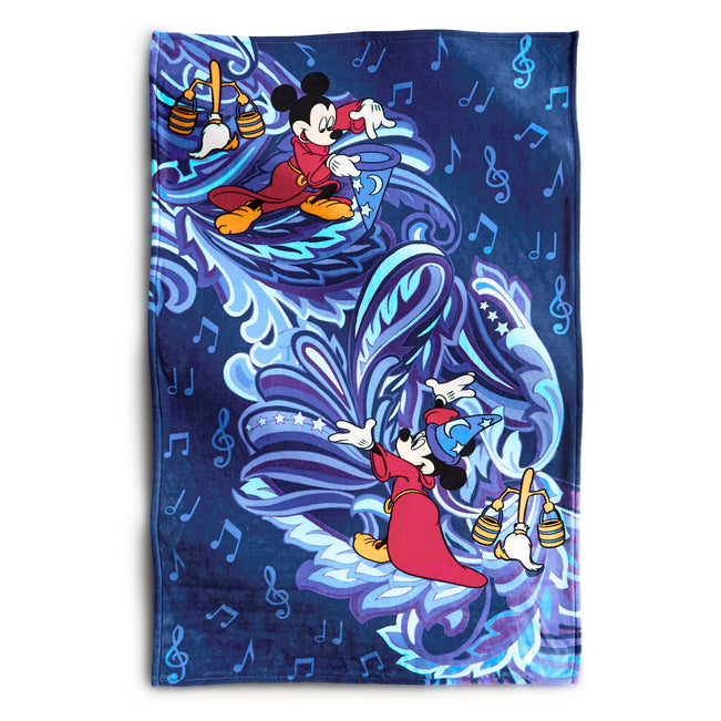 Disney Plush Throw Blanket - Fantasia - Swirls - Image 1