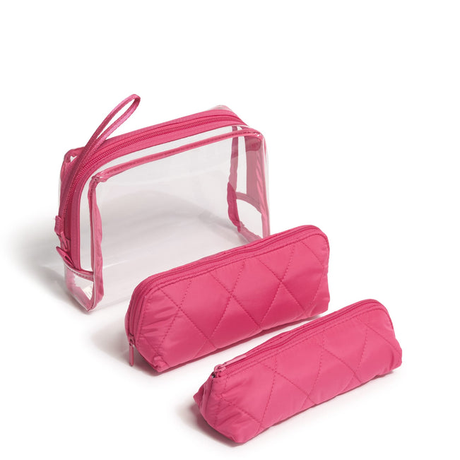 Outlet 3 Pc. Cosmetic Set-Peacock Pink-Image 2-Vera Bradley