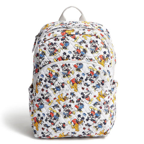 Vera Bradley Outlet Disney Outlet Essential Large Backpack in Mickey Mouse Family Fun Multi