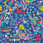 Disney Outlet Essential Large Backpack-Ariel Floral Deep Ultramarine-Image 4-Vera Bradley