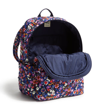 Disney Outlet Essential Large Backpack-Mickey & Minnie Sweet Floral Blue-Image 2-Vera Bradley