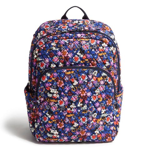 Vera Bradley Outlet Disney Outlet Essential Large Backpack in Ariel Floral Deep Ultramarine