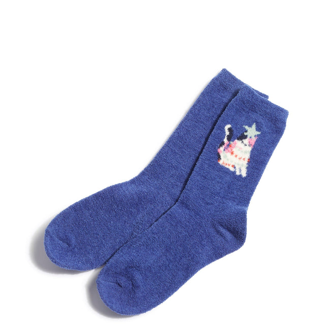 Outlet Fleece Socks-Catnip Christmas-Image 1-Vera Bradley