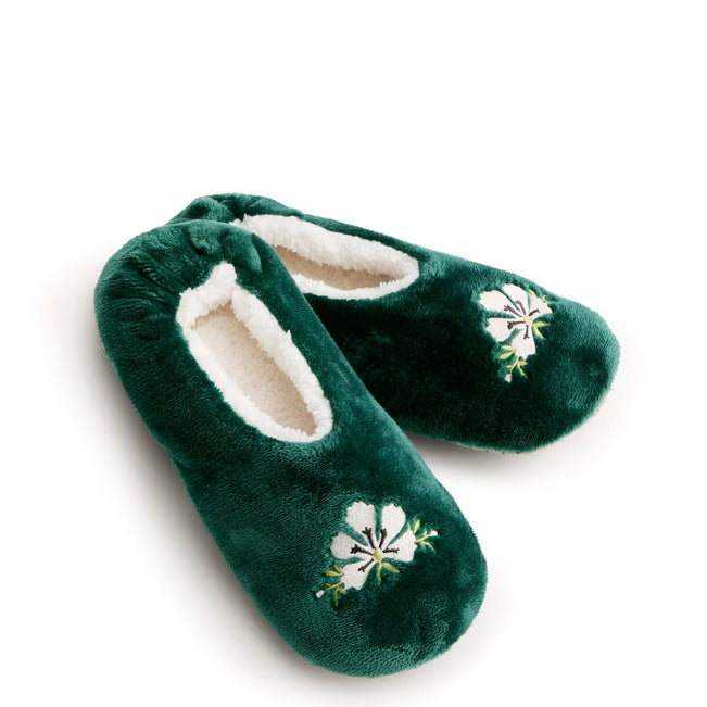 Outlet Soft Fleece Slipper Socks - Mistletoe Lattice / Small - Image 1