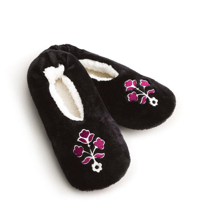 Outlet Soft Fleece Slipper Socks - Clustered Ditsy Moonless Night / Large - Image 1
