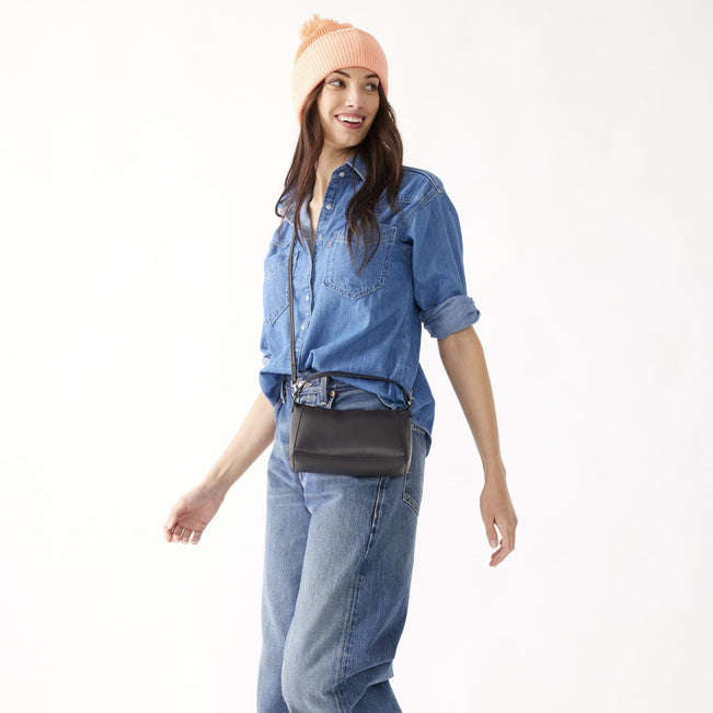 Outlet Mini Slouchy Crossbody-Moonless Night-Image 2-Vera Bradley