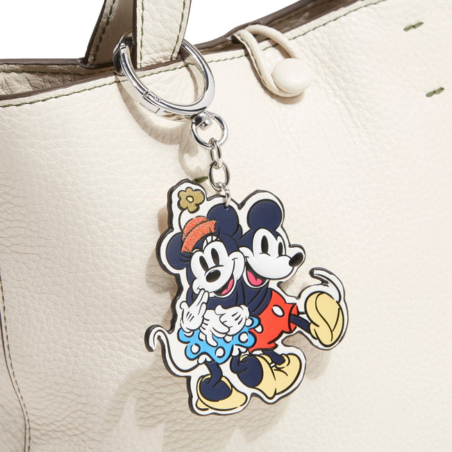新品☆Mickey Mause／Leather Charm Disney X Coach Red Leather Mickey Mouse Collectible Bag