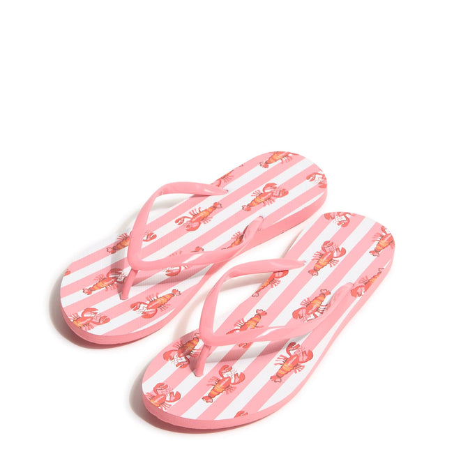 Outlet Essential Flip Flops-Lobster Clause White-Image 1-Vera Bradley