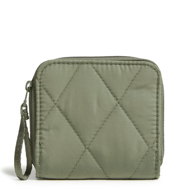 Outlet Essential Small Zip-Around Wallet-Deep Lichen Green-Image 1-Vera Bradley
