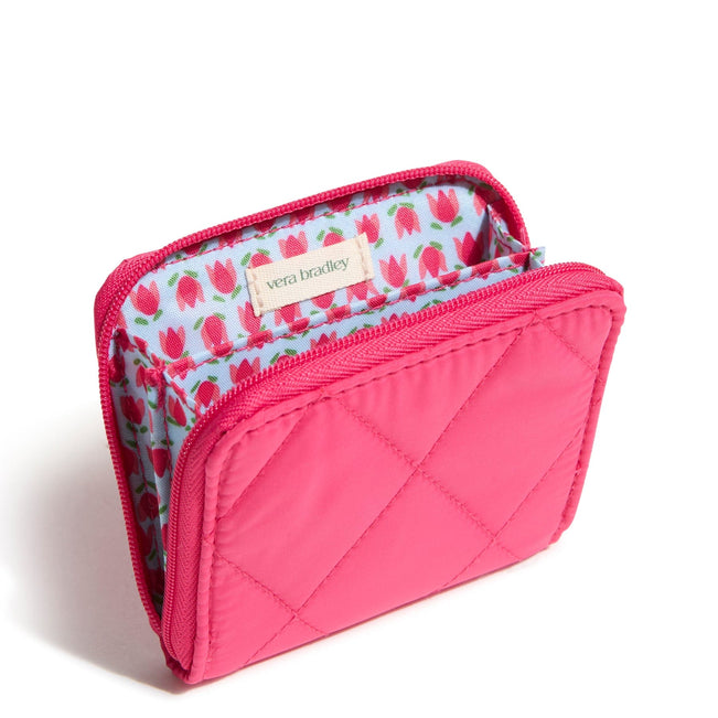 Outlet Essential Small Zip-Around Wallet-Peacock Pink-Image 2-Vera Bradley