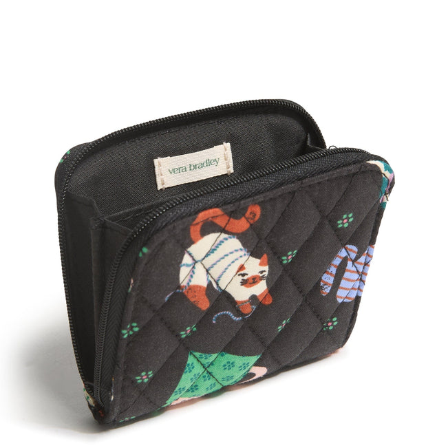 Outlet Essential Small Zip-Around Wallet-Herding Cats-Image 2-Vera Bradley