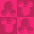 Disney Mickey Mouse Head Throw Blanket - Beetroot Pink - Swatch Image