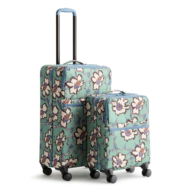 Outlet 2 Pc. Nested Luggage Set - Reflecting Lily Pads Cottage Cream - Image 1