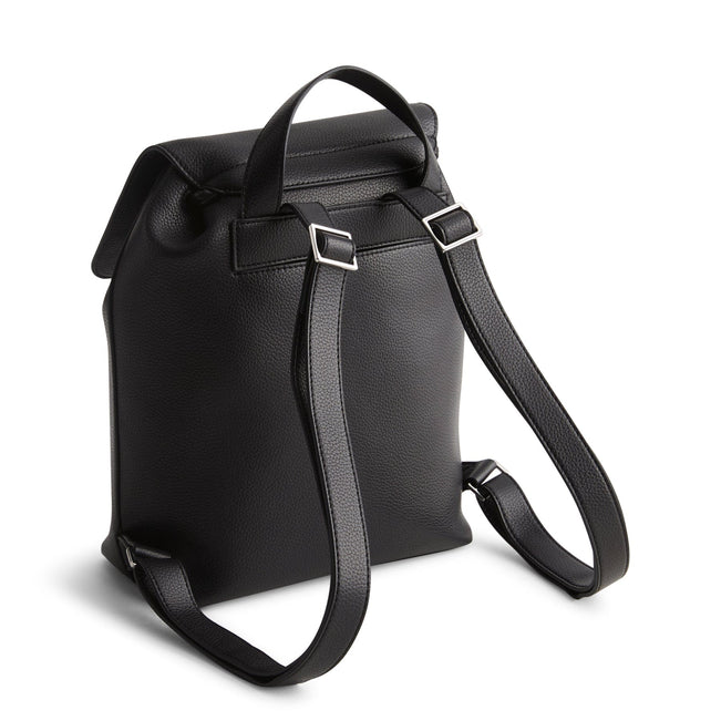 adealink simple fashion women backpack leather drawstring travel shoulder bags Vera Bradley Women's Outlet Faux Leather Drawstring Backpack Moonless Night