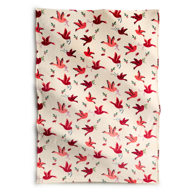 Outlet Essential Oversized Throw Blanket - Redbirds Cottage Cream - Image 1