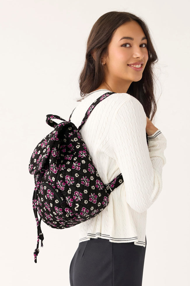 Outlet Drawstring Backpack - Clustered Ditsy Moonless Night - Image 2