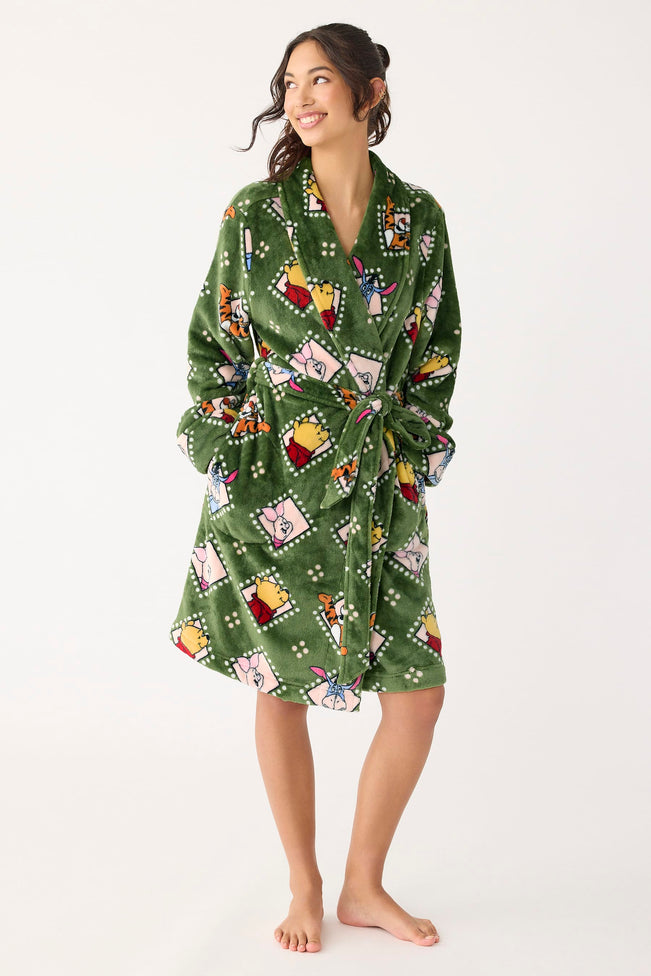 Disney Outlet Fleece Robe - Pooh and Friends Autumn Diamonds / Small - Medium - Image 2