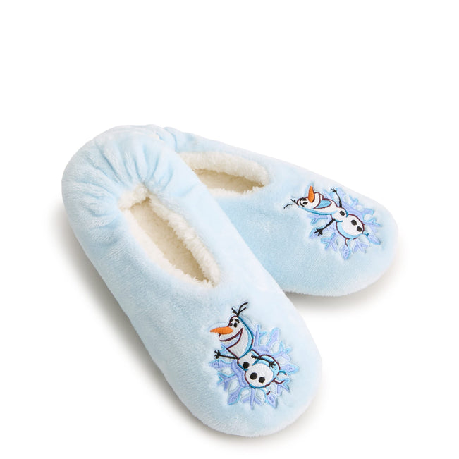 Disney Outlet Soft Fleece Slipper Socks - Frozen Snowflakes Ice Water / Small - Image 1